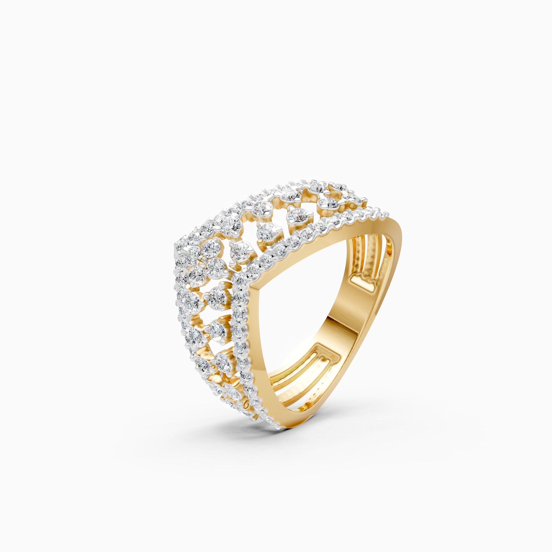 Crown Charm Lab Grown Diamond Ring
